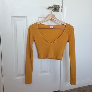 Aritzia yellow thermal long sleeve - XXS